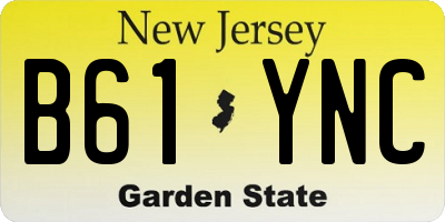NJ license plate B61YNC