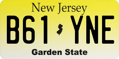 NJ license plate B61YNE