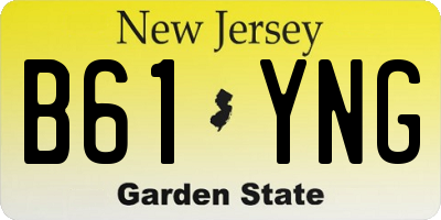 NJ license plate B61YNG