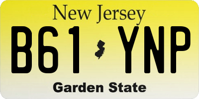 NJ license plate B61YNP
