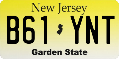 NJ license plate B61YNT