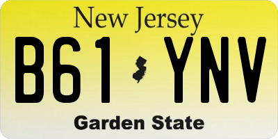 NJ license plate B61YNV