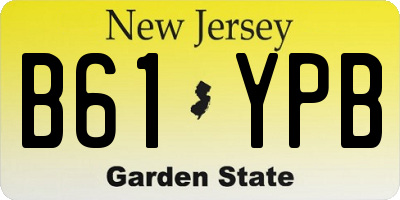 NJ license plate B61YPB