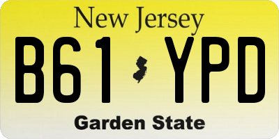 NJ license plate B61YPD