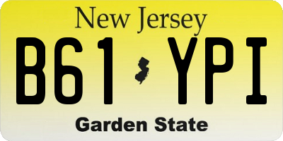 NJ license plate B61YPI