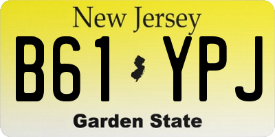 NJ license plate B61YPJ