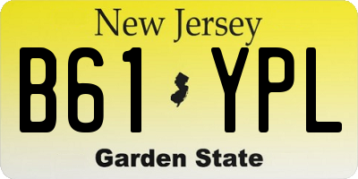 NJ license plate B61YPL