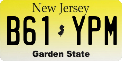 NJ license plate B61YPM