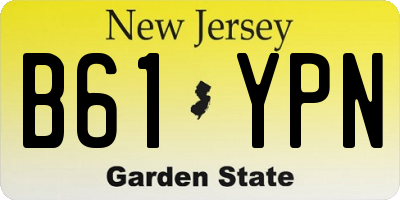 NJ license plate B61YPN