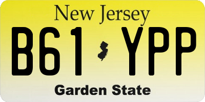 NJ license plate B61YPP