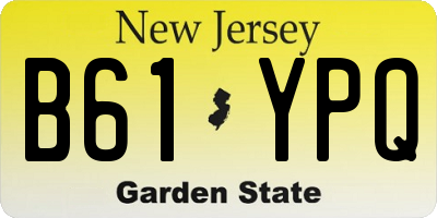 NJ license plate B61YPQ