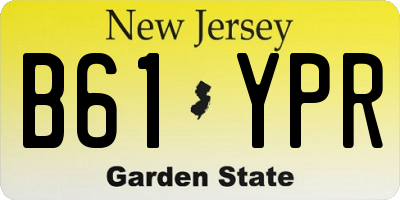 NJ license plate B61YPR