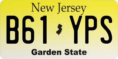 NJ license plate B61YPS