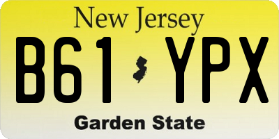 NJ license plate B61YPX