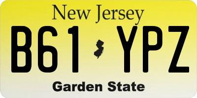 NJ license plate B61YPZ