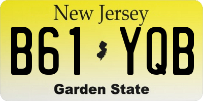 NJ license plate B61YQB