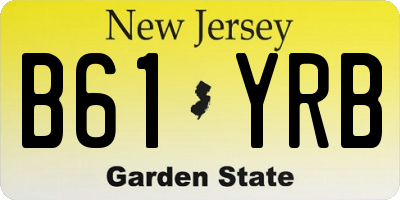 NJ license plate B61YRB