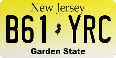 NJ license plate B61YRC