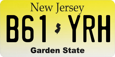 NJ license plate B61YRH