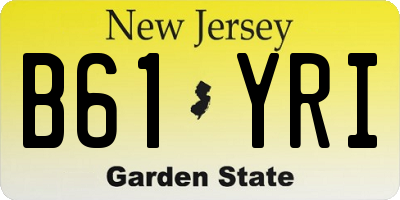 NJ license plate B61YRI