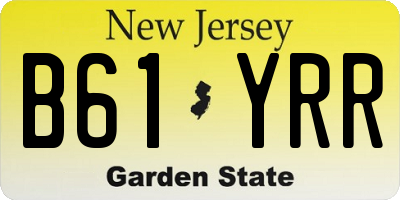 NJ license plate B61YRR