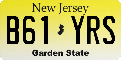 NJ license plate B61YRS
