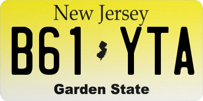NJ license plate B61YTA