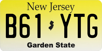 NJ license plate B61YTG