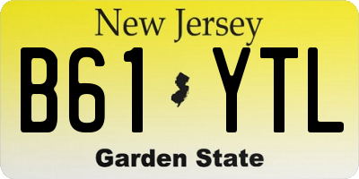 NJ license plate B61YTL