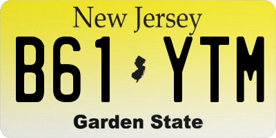 NJ license plate B61YTM