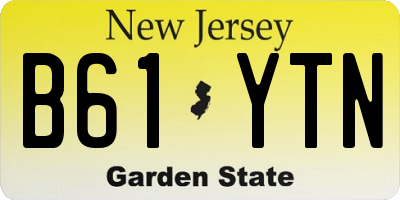 NJ license plate B61YTN