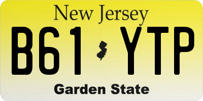 NJ license plate B61YTP