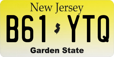 NJ license plate B61YTQ