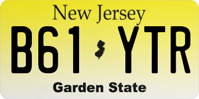 NJ license plate B61YTR