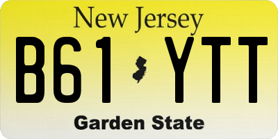 NJ license plate B61YTT
