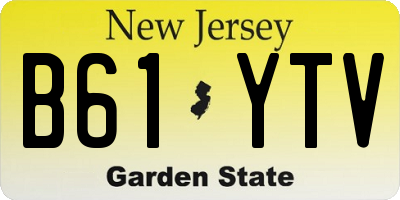 NJ license plate B61YTV