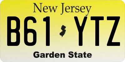 NJ license plate B61YTZ