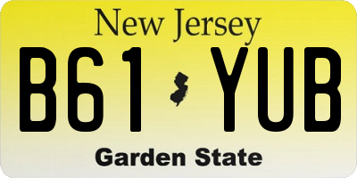 NJ license plate B61YUB