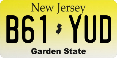 NJ license plate B61YUD