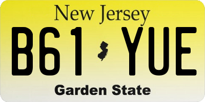 NJ license plate B61YUE
