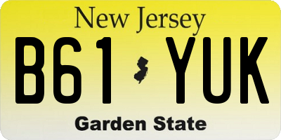 NJ license plate B61YUK