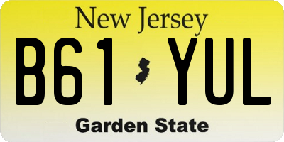 NJ license plate B61YUL