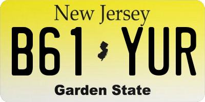 NJ license plate B61YUR