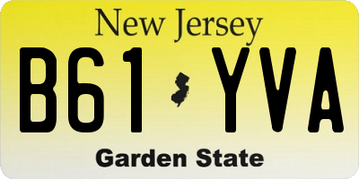 NJ license plate B61YVA