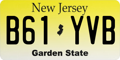 NJ license plate B61YVB