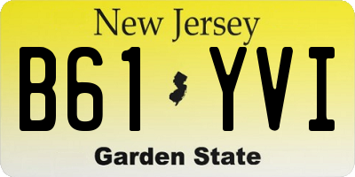 NJ license plate B61YVI
