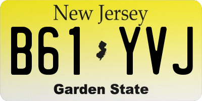 NJ license plate B61YVJ