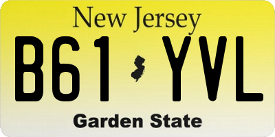 NJ license plate B61YVL