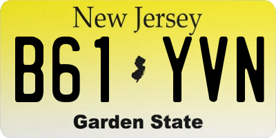 NJ license plate B61YVN