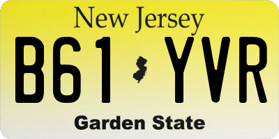 NJ license plate B61YVR